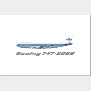 KLM Royal Dutch Airlines 747-206B Tee Shirt Version Posters and Art